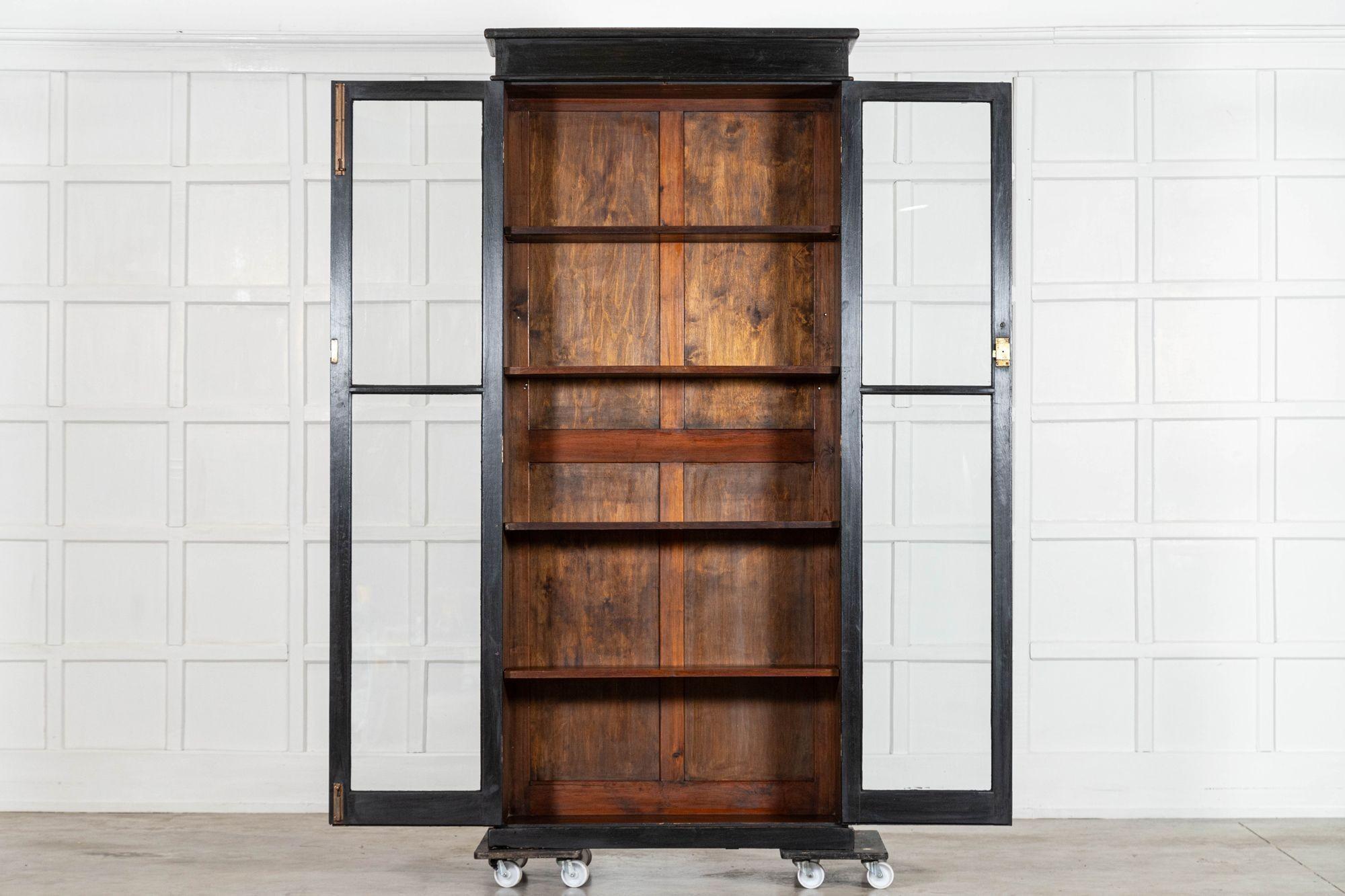 Mobile libreria in Oak inglese del 19° secolo con vetro In condizioni buone in vendita a Staffordshire, GB