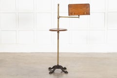 Table de lecture anglaise en laiton du XIXe siècle