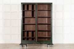 Large 19thC English Pine Painted Cupboard