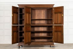 Large 19thC English Oak Housekeepers Cupboard