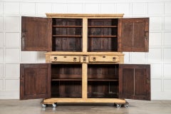 Large 19thC English Bleached Oak Dresser