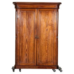 19thC English Christopher Dresser Pine Wardrobe