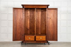19thC English Christopher Dresser Pine Wardrobe