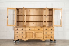 Monumental English Georgian Pine Housekeepers Cupboard