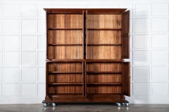 Large 19thC English Mahogany Housekeepers Cabinet