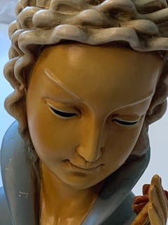 Vintage Hollywood Regency Style Painted Resin Lady Bust by Chrisdon, Late 20th C
