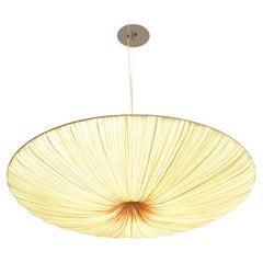 Silk over Metal "Stand By" Pendant Lamp 24 in / 60 cm