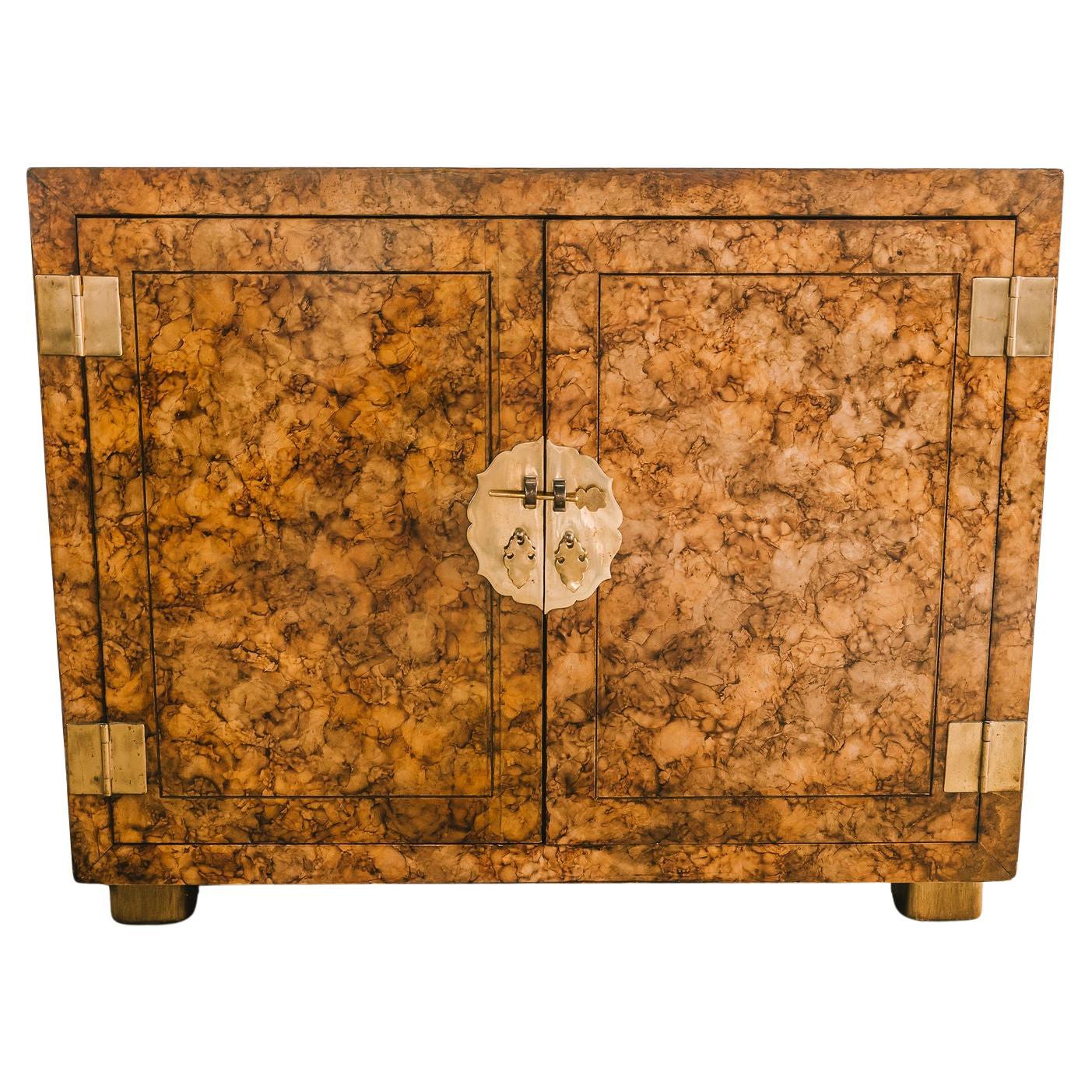 Mid-Century Henredon Faux Schildkröte Schrank