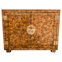 Mid-Century Henredon Faux Tortoise Cabinet