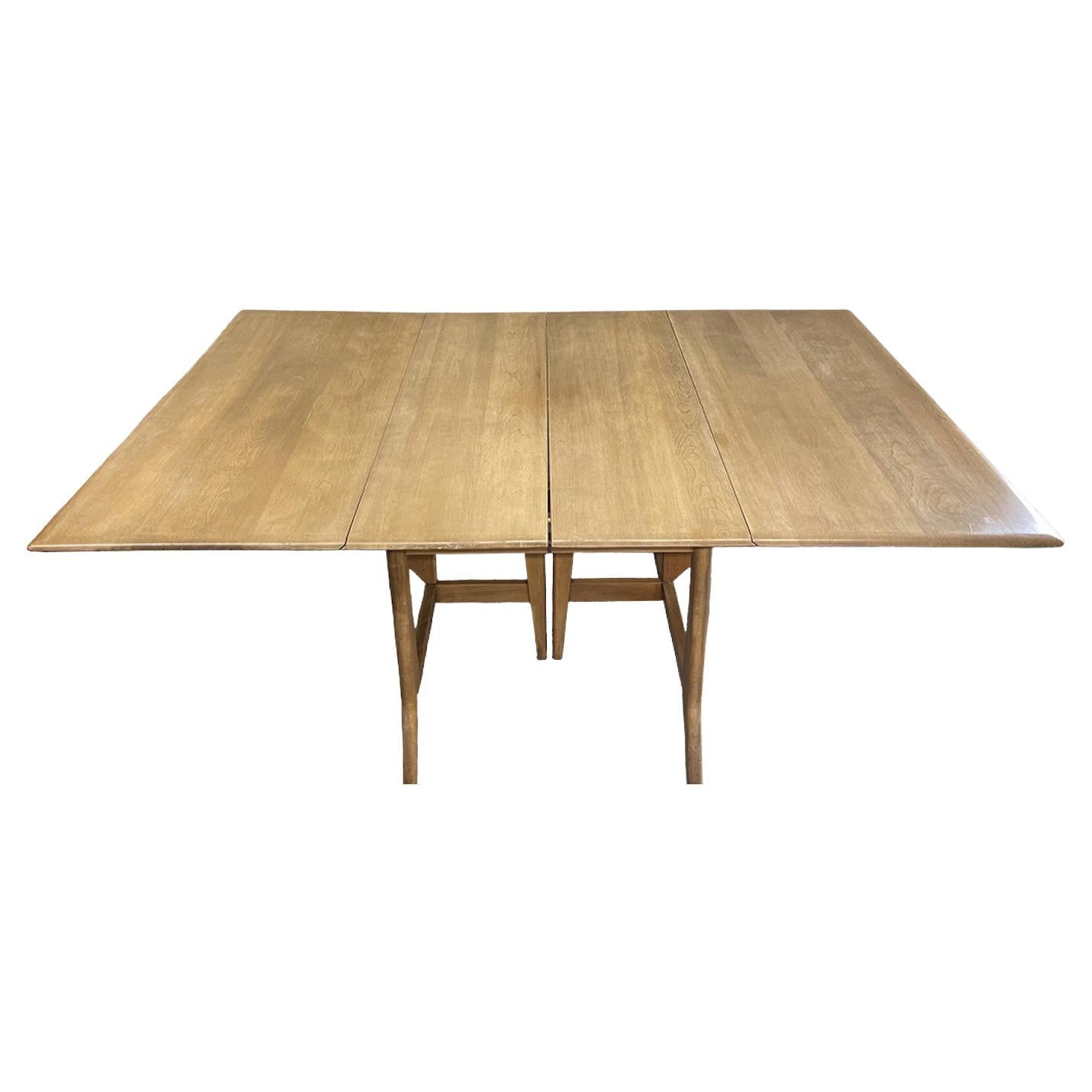 Mid-Century Modern Heywood-Wakefield Drop Leaf Dining Table