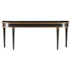 Vintage Gilt and Black Lacquer Bespoke Console by Carrocel