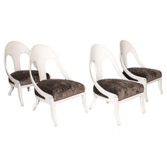 A. Taylor for Baker, vintage, Sedie con schienale a cucchiaio, set di quattro sedie
