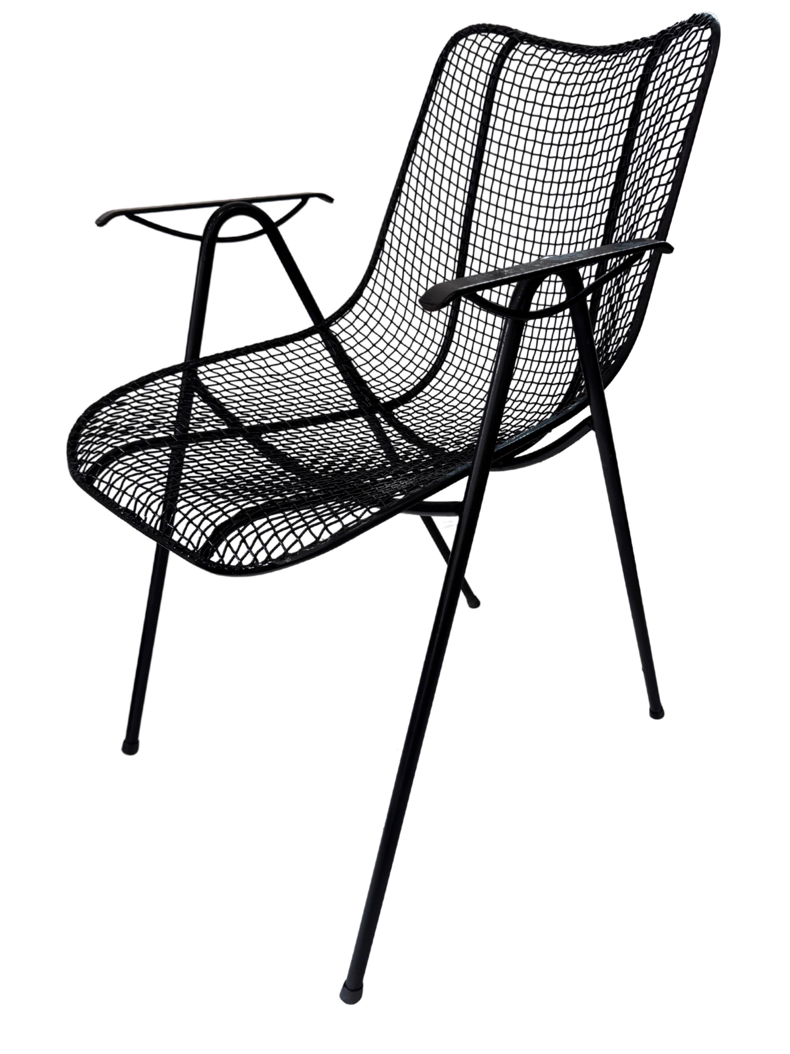 Mid-Century moderno Metà secolo  Poltrone scultoree moderne Woodard, design raro, set di quattro pezzi in vendita