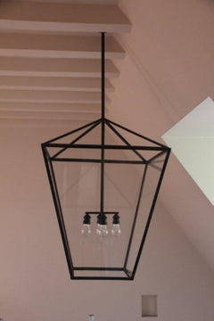 iron chandelier canon fusil, led