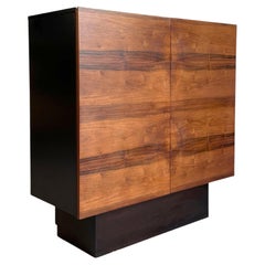 Midcentury Rosewood Sideboard Buffet Cabinet, Minimalist Design, 1970s