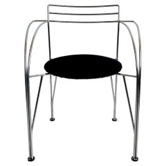 1/6 Postmodern Minimalist French Chair 'Lune d'Argent' by Pascal Mourgue, 1980s