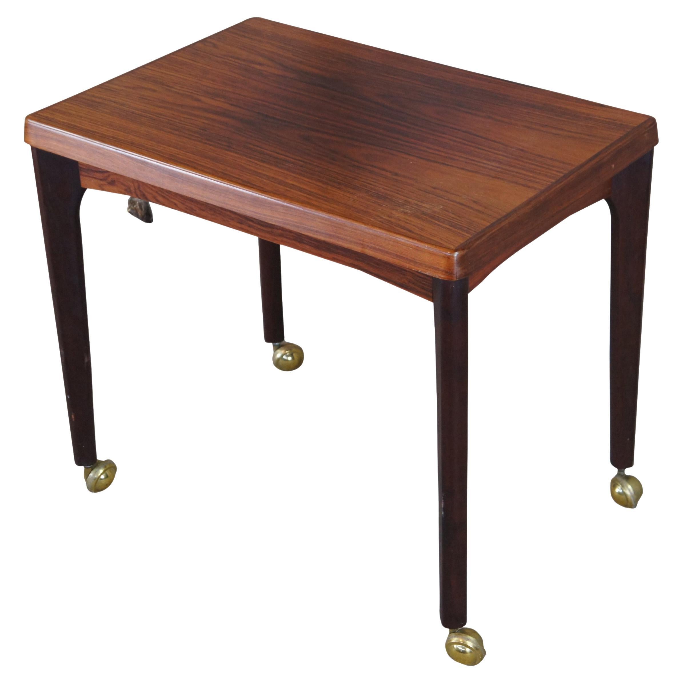 Mid-Century Modern Vejle Stole Mobelfabrik Danish Denmark Rosewood Side Table For Sale