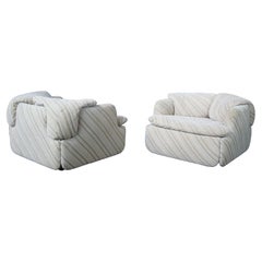 Alberto Rosselli Saporiti Italia Post Modern Confidential Club Lounge Chairs MCM