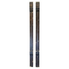 2 Antique Eastlake Victorian Architectural Salvage Molding Panels Column Pillar