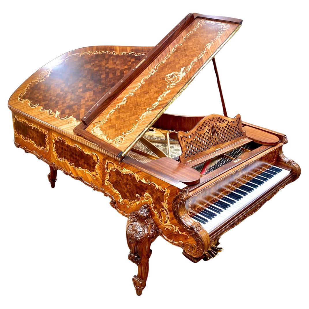 Rare Antique 1901 Steinway Model B Rosewood Grand Piano Louis XV Rococo Restored For Sale