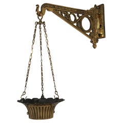 Support de lampe murale en laiton antique pour apothicaire, pharmacie et globe terrestre
