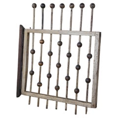 Antique Victorien Ball and Stick Oak Fence Gate Door Architectural Salvage 32" (Porte de clôture en Oak)