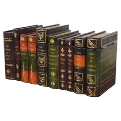 Maitland Smith Caja para libros de imitación de cuero con herramientas 16" (16 cm)