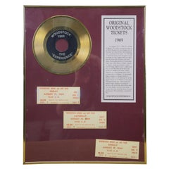 3 Original 1969 Woodstock Tickets w The Experience LP Record & COA Letters