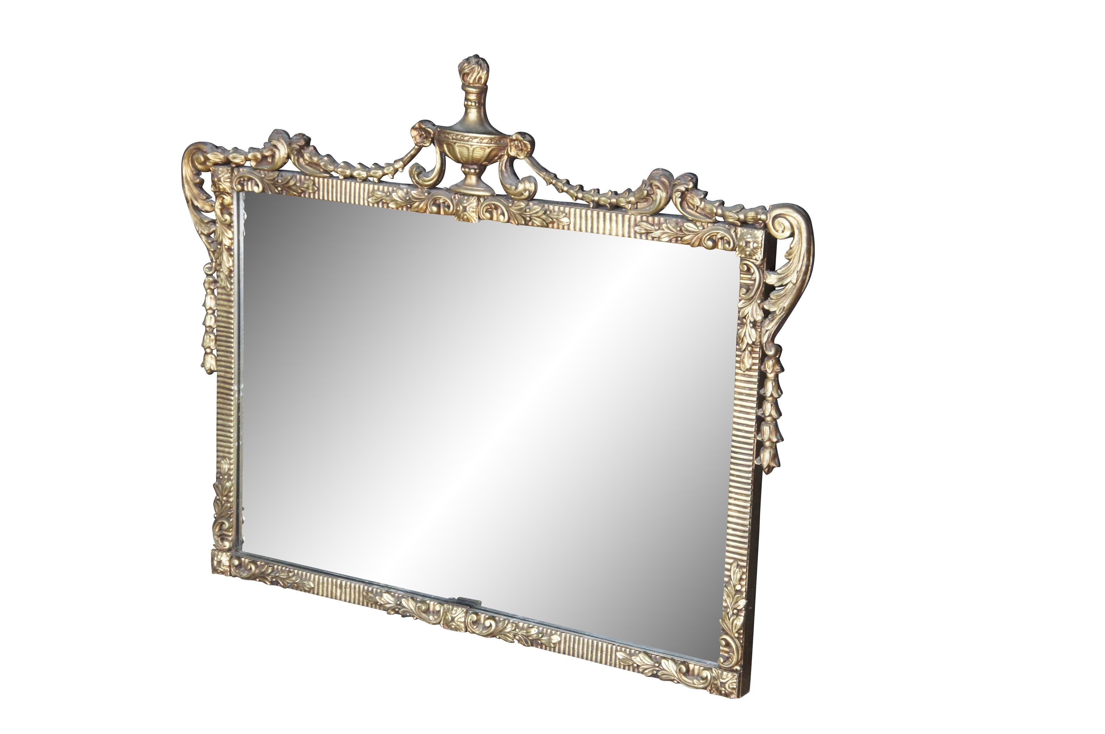 Neoclassico Antique Mirror francese dei primi del Novecento, neoclassico, Hollywood Regency, 39 pollici in vendita