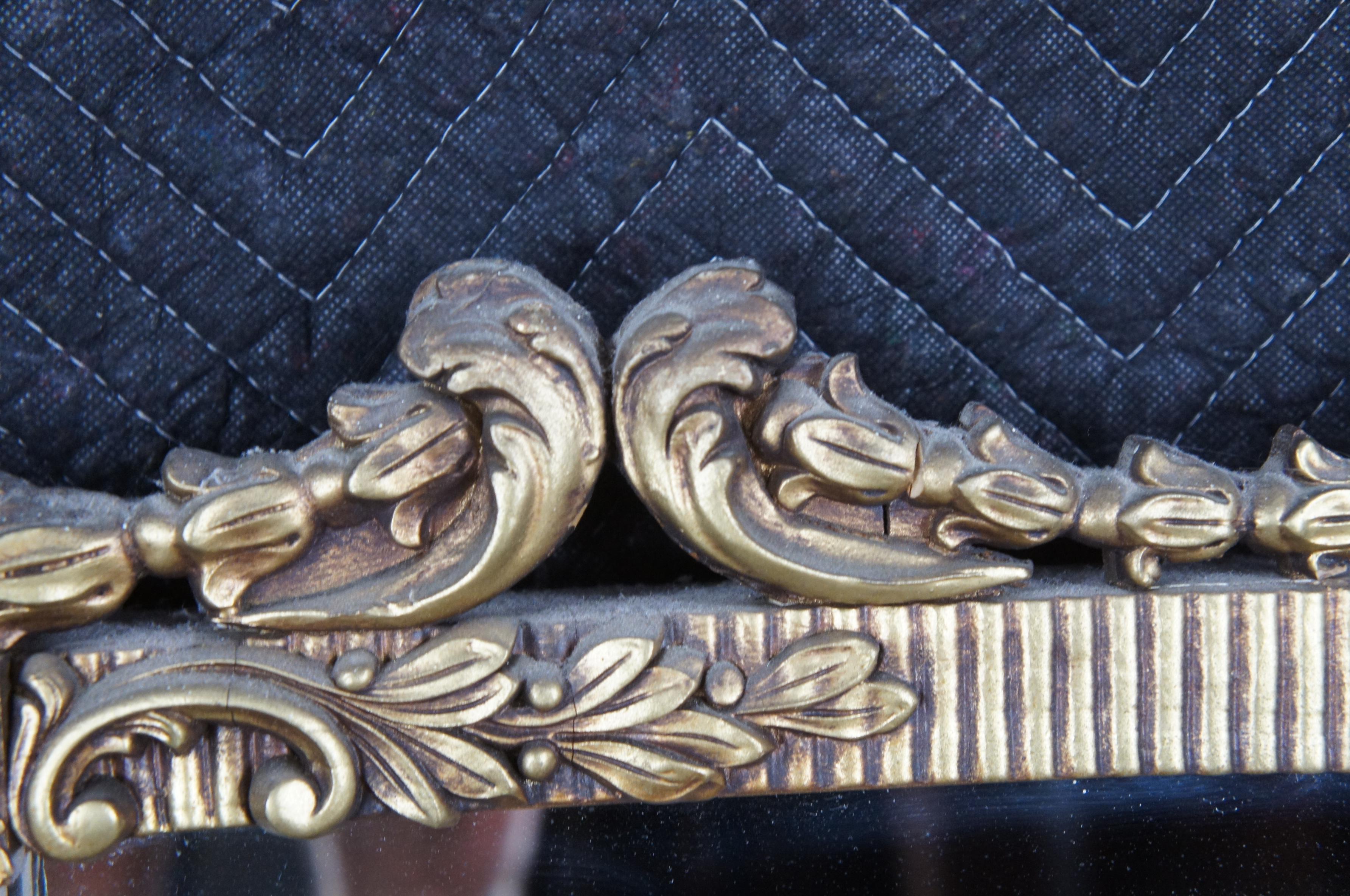 Antique Mirror francese dei primi del Novecento, neoclassico, Hollywood Regency, 39 pollici in vendita 3
