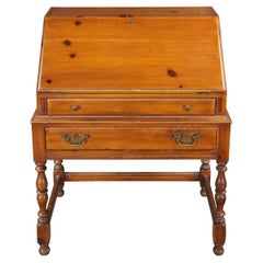 Vintage Davis Cabinet Co. Colonial Style American Pine Secretary Writing Desk