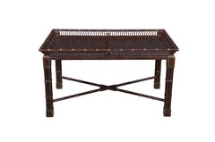 Mario Buatta for John Widdicomb Chinese Chippendale Faux Bamboo Coffee Table