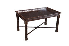 Mario Buatta for John Widdicomb Chinese Chippendale Faux Bamboo Coffee Table