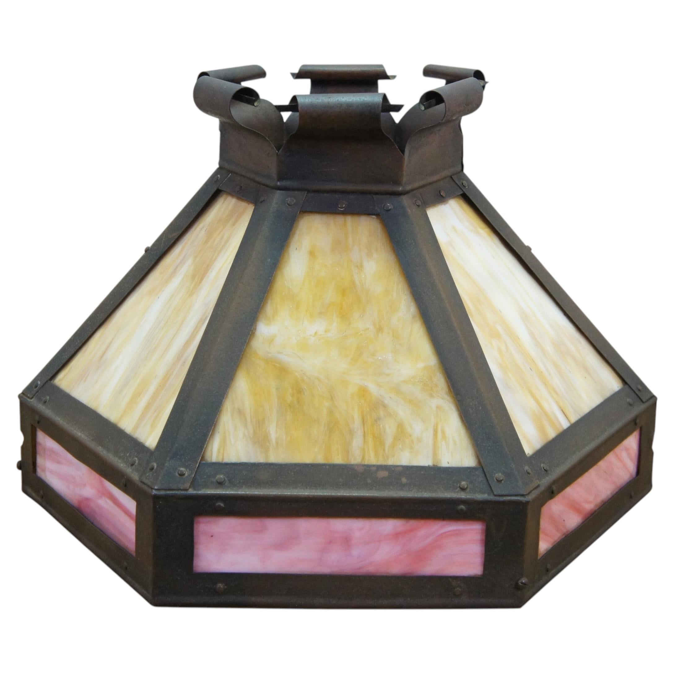 How do I identify a slag glass lamp?