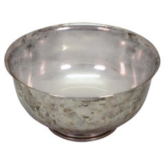 Grand bol ancien « Paul Revere » en argent massif M. Fred Hirsch, 900 g, 10 pouces