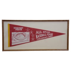 1970 Cincinnati Reds Riverfront Stadium All Star Game Pennant 34"