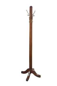 Antique B.L. Marble Chair Co Mission Arts & Crafts Oak Coat Hat Hall Tree 73"