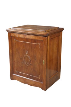 Antique Neoclassical Edwardian Walnut Singer Parlor Cabinet Dry Bar Console 30"