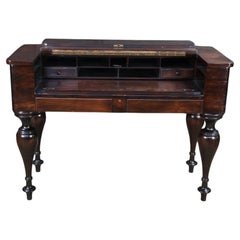 Antique Early 20th C. American Mahogany Spinet Writing Desk Console Hall Table
