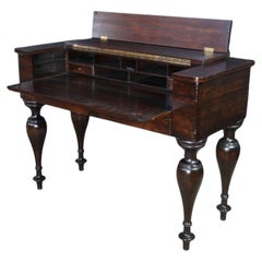 Antique Early 20th C. American Mahogany Spinet Writing Desk Console Hall Table