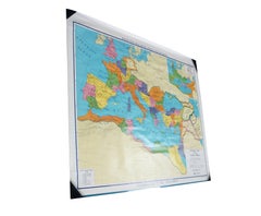 Antique Roman Empire World History Map A J Nystrom Pull Down Wall Map 50"