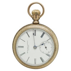 Antique 1885 Rockford Watch Co Floral Engraved 18s Railroad Pocket Watch