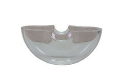 Stuben Equinox Neil Cohen Half Moon Notched Art Glass Bowl 10"