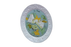 Gien France Les Saveurs Fromages Cheese Charger Plate Marie-Pierre Boitard 13"