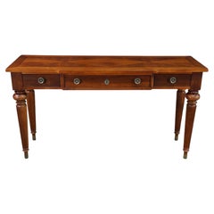 Lexington Neoclassical Cherry Parquetry Breakfront Console Sofa Hall Table 54"