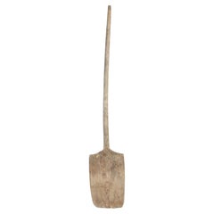 Antique 19th Century Primitive Wooden Farmhouse Grain Malt Shovel 58"