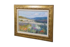 Rosa Canto Spanish Impressionist Floral Desert Landscape Oil Painting 48"