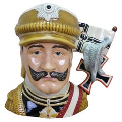 Royal Doulton Emperor Kaiser Wilhelm Military Leader Toby Character Jug D7233 8"