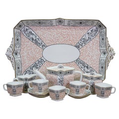 Service à thé et à café « Demitasse » en chintz, de style ancien, de la marque Powell Bishop & Stonier Crane