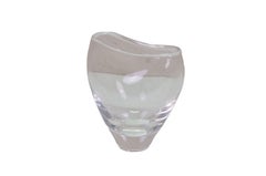Vase « Lunar Pinch Top » asymétrique en cristal Stuben, style Mid-Century Modern des années 1960, MCM, 5"